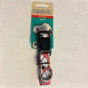 Peanuts Snoopy Pet Collar Dog Gift Medium Adjustable Nylon Snap Closure
